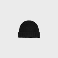 triomphe beanie IN cashmere silk - BLACK -  - 1 | CELINE