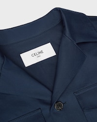 overshirt IN cotton satin - NAVY -  - 2 | CELINE
