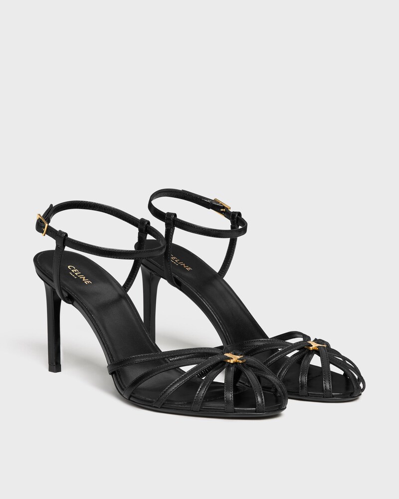 CELINE TRIOMPHE SANDALEN AUS LAMMLEDER - SCHWARZ -  - 1 | CELINE