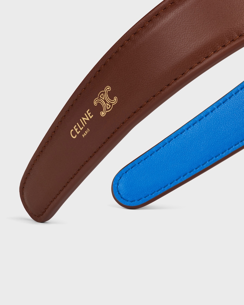 CERCHIETTO CELINE BICOLORE IN PELLE DI AGNELLO - MARRONE/ULTRA BLU - ACCESSORI PER CAPELLI - 1 | CELINE