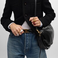 Celine Sulky Ring in Enamel and Brass with Rhodium Finish - SILVER/OPTIC WHITE -  - 2 | CELINE