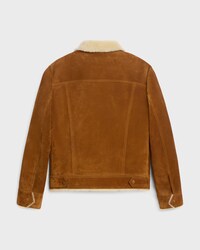 veste trucker croûte veau - MARRON/CREME -  - 2 | CELINE