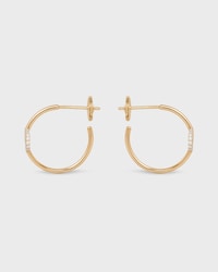 Maillon Triomphe Hoops in Yellow Gold and Diamonds - Yellow Gold & White - HAND-PICKED GIFTS - 2 | CELINE