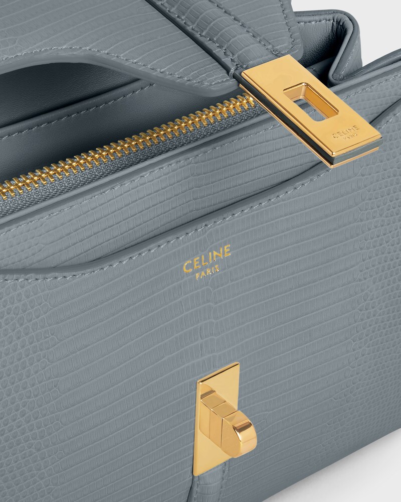 MINI 16 in Lizard - BLUE GREY - MORE LINES - 1 | CELINE