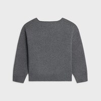 JERSEY CON CUELLO BARCO DE LANA Y CACHEMIRA - GRIS OSCURO -  - 2 | CELINE
