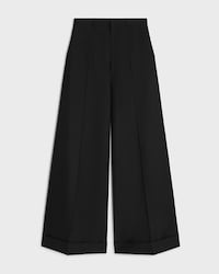 Lange Docks Hose aus Wollgabardine - SCHWARZ -  - 1 | CELINE