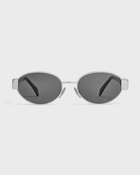 Triomphe Metal 01 Sunglasses in Metal - SILVER / SMOKE -  - 1 | CELINE