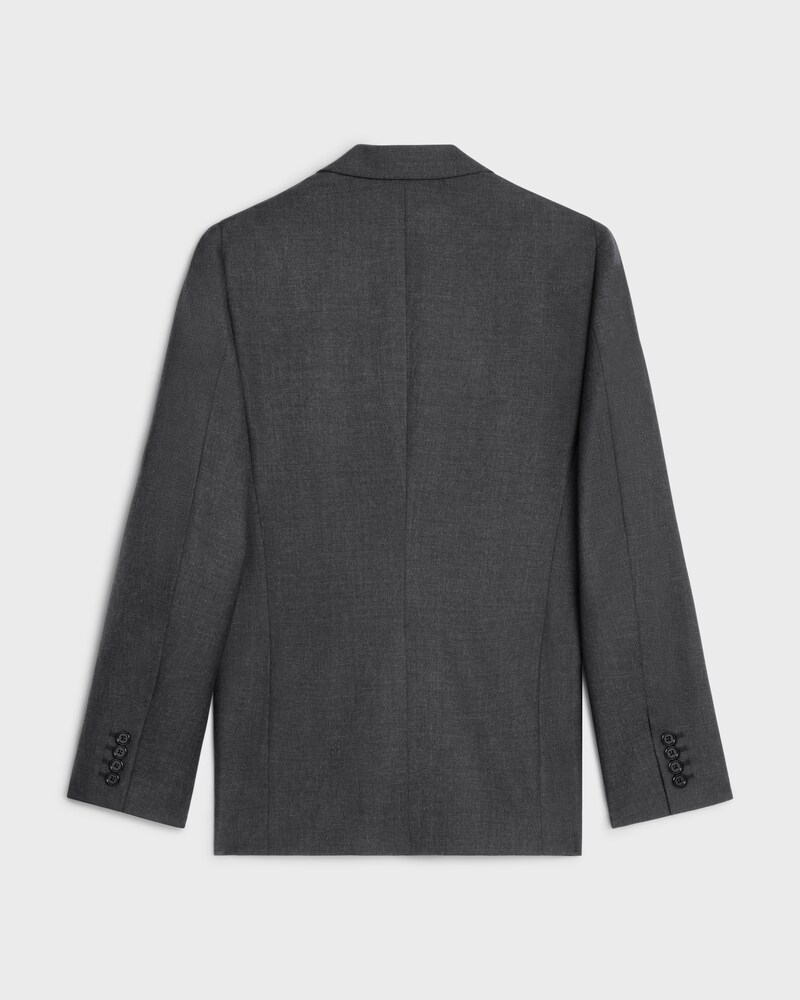 classic jacket in lightweight wool - ANTHRACITE -  - 1 | CELINE