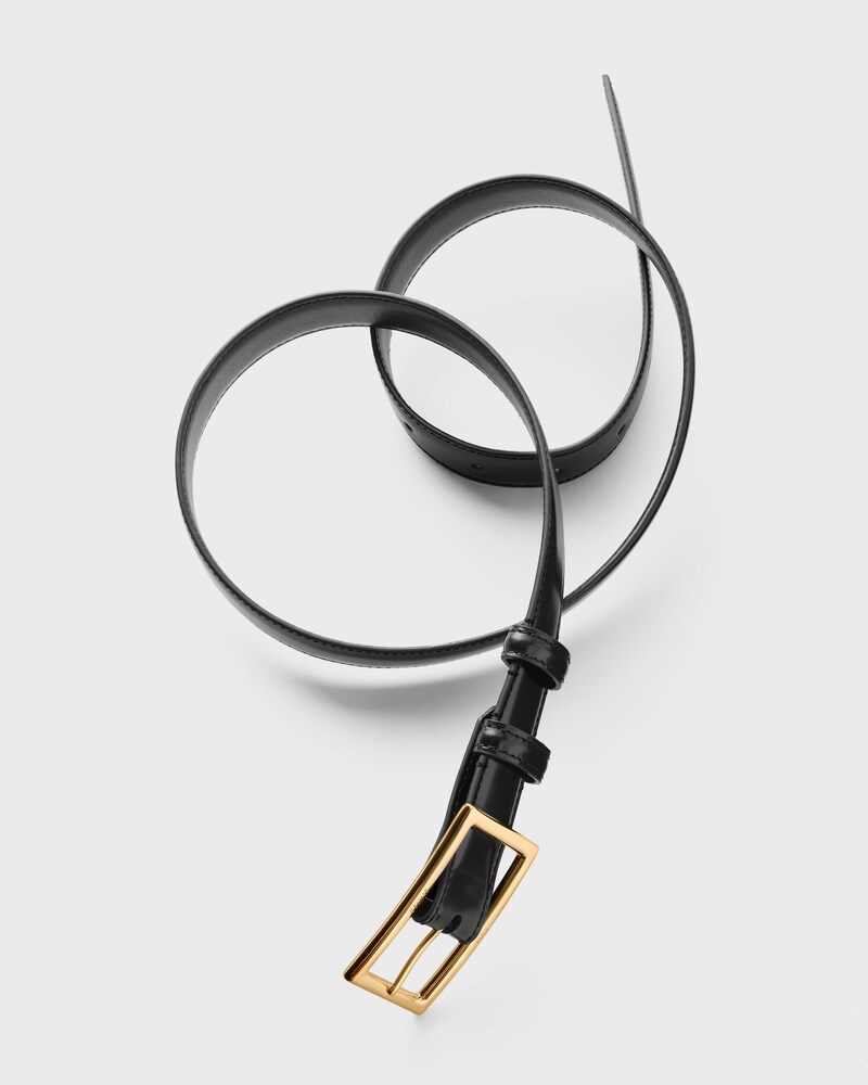 BC-27 BELT 25MM IN Taurillon Leather - BLACK -  - 1 | CELINE