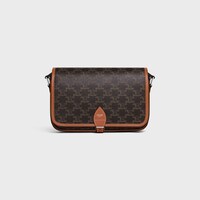 SMALL FOLCO MESSENGER IN Triomphe Canvas and calfskin - TAN - FALL 24 - 1 | CELINE