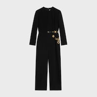 jumpsuit IN acetate silk - BLACK -  - 1 | CELINE