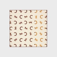 bandana IN silk twill - CREAM/TAN -  - 1 | CELINE