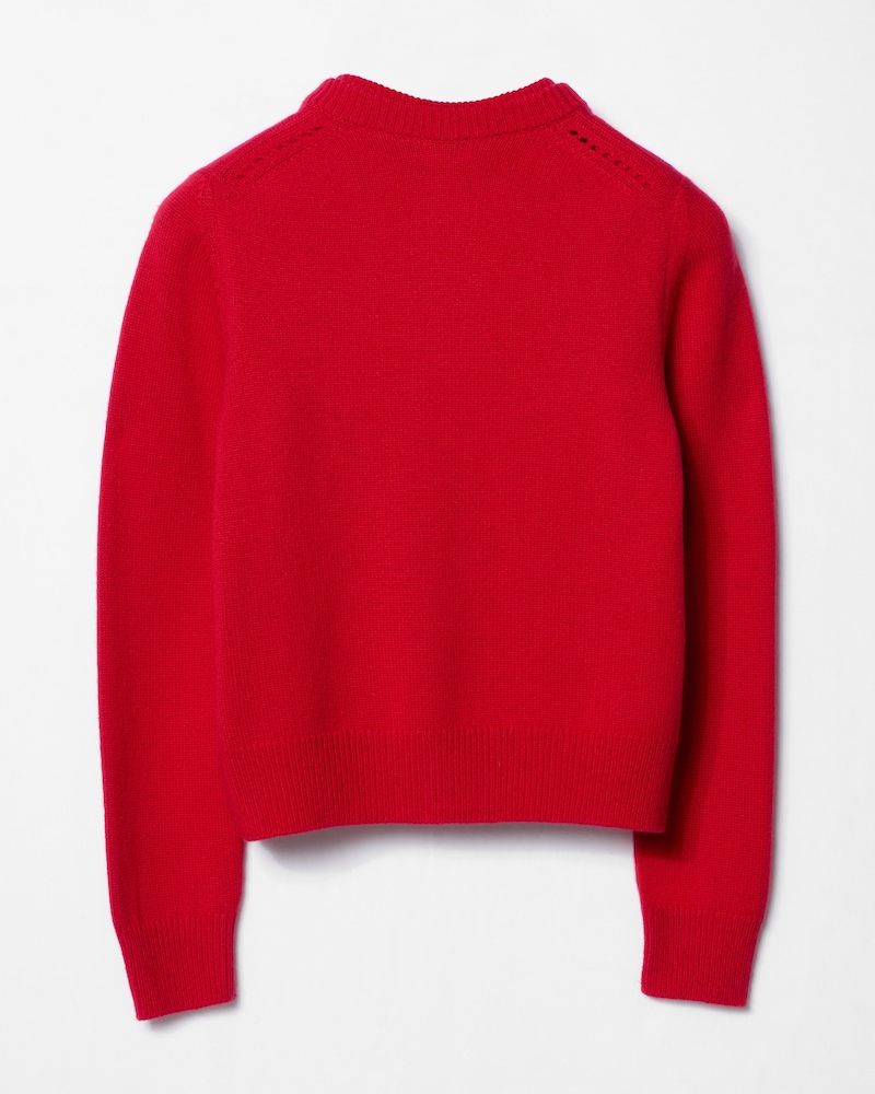 twinset cardigan IN heritage cashmere - RED -  - 1 | CELINE