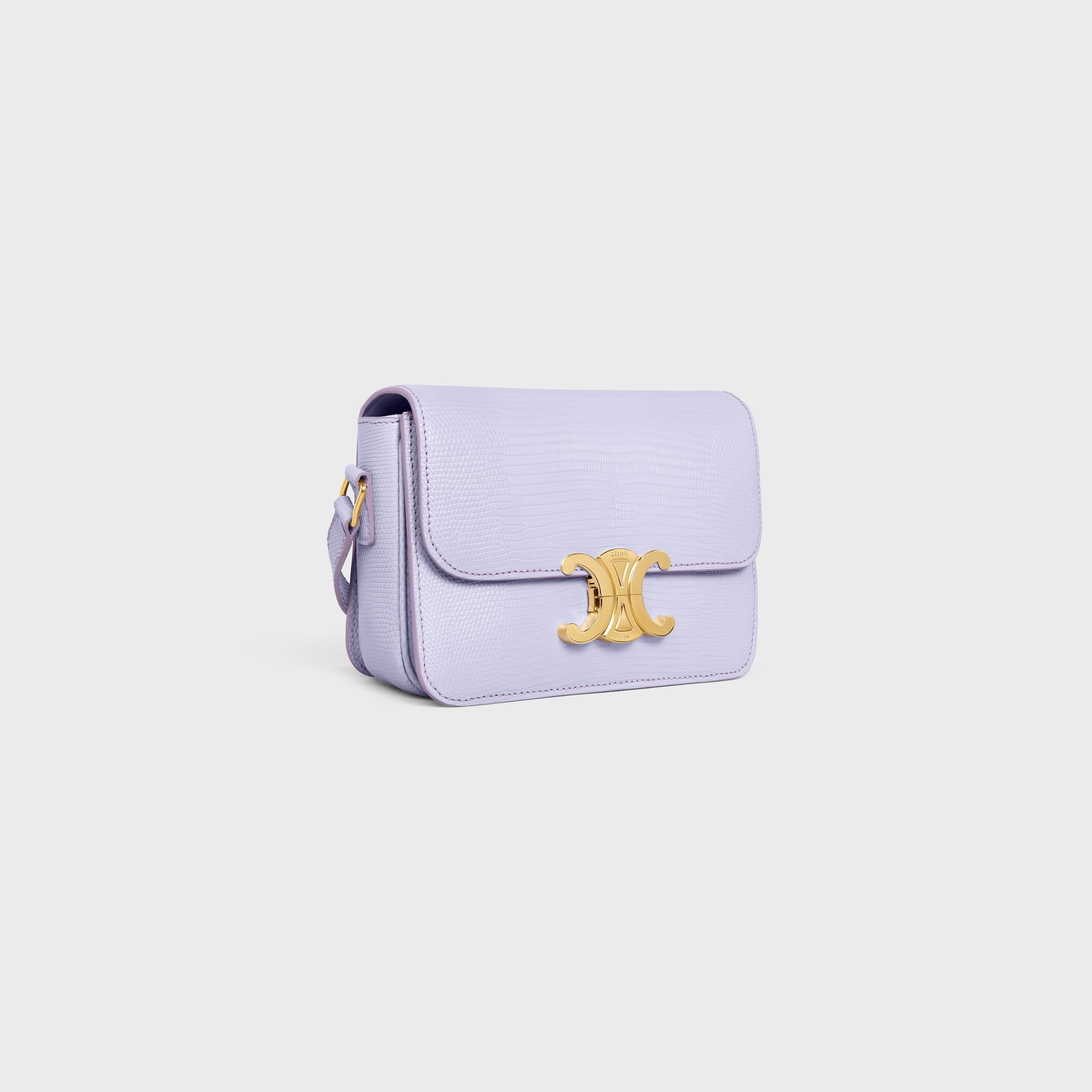 Teen Triomphe Bag in lizard - Light Lavender | CELINE