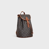 MEDIUM BACKPACK FOLCO in Triomphe Canvas and calfskin - TAN - GIFT FINDER - 2 | CELINE
