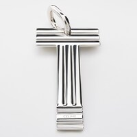 CHARM DE LETRA T DE LATÓN CON ACABADO EN RODIO - PLATA - CHARMS - 1 | CELINE