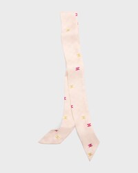 lavalliere IN silk twill - PINK/GOLD -  - 2 | CELINE