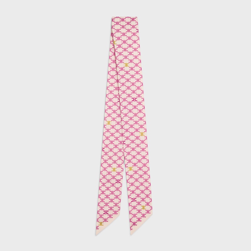lavalliere IN silk twill - PINK/GOLD -  - 1 | CELINE