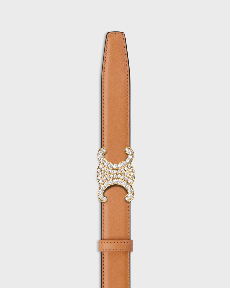 lanière de ceinture réversible 25MM Veau Naturel et toile triomphe -  -  - 1 | CELINE