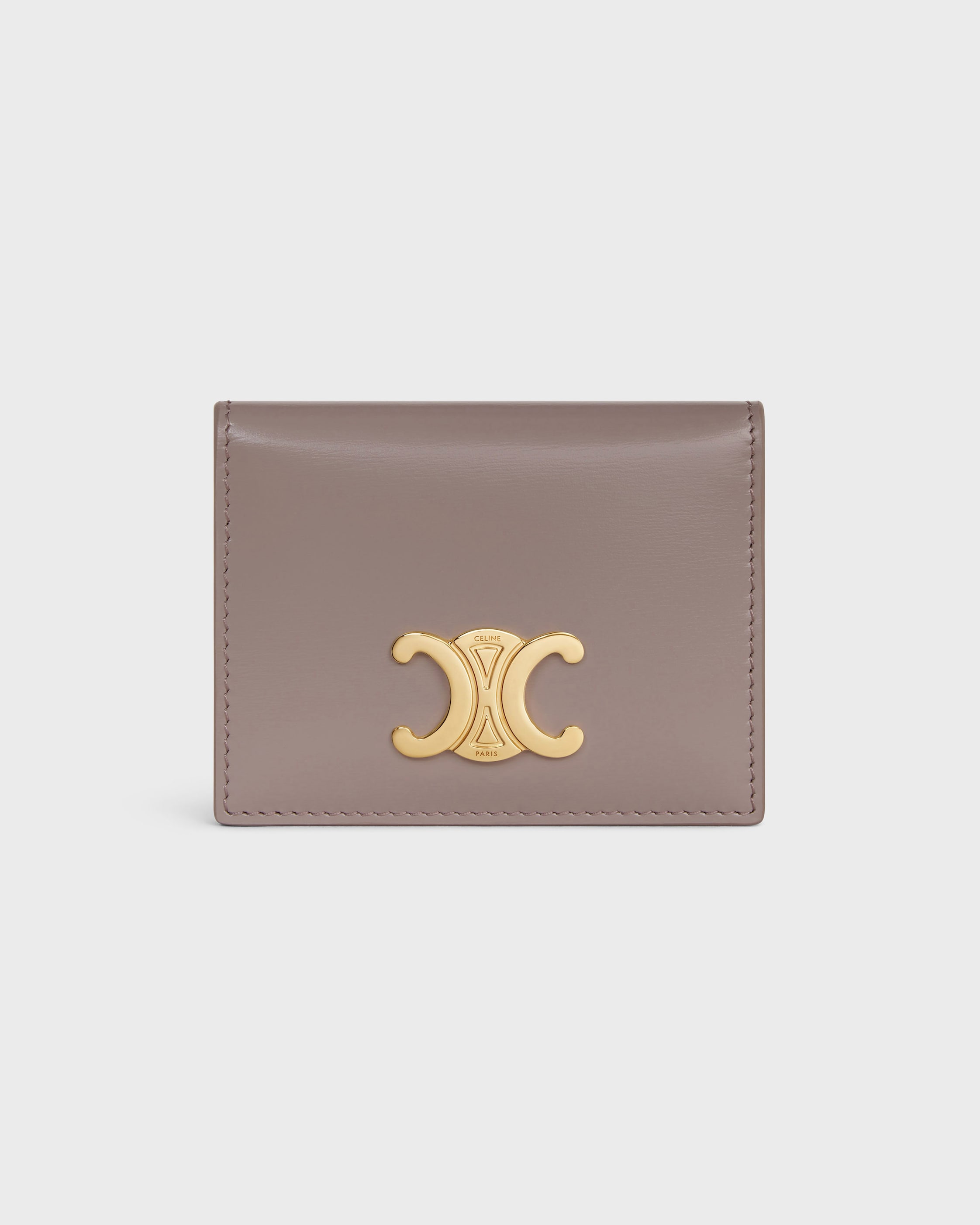 CELINE BI-FOLD CARD HOLDER TRIOMPHE IN Shiny calfskin