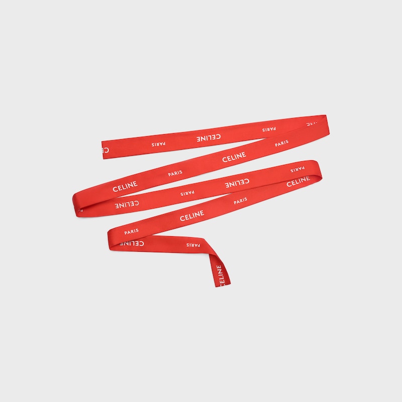 lavalli&egrave;re twill de soie celine paris - RED/WHITE -  - 1 | CELINE