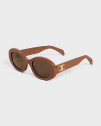 Triomphe 01 Sunglasses in Acetate - CAMEL -  - 2 | CELINE