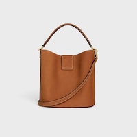 MEDIUM BUCKET LOUISE IN NUBUCK CALFSKIN - CAMEL - LOUISE - 2 | CELINE