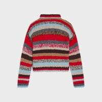 JERSEY ESTILO POLO DE ALPACA MOULINÉ Y LANA - ROJO/MULTICOLOR -  - 2 | CELINE