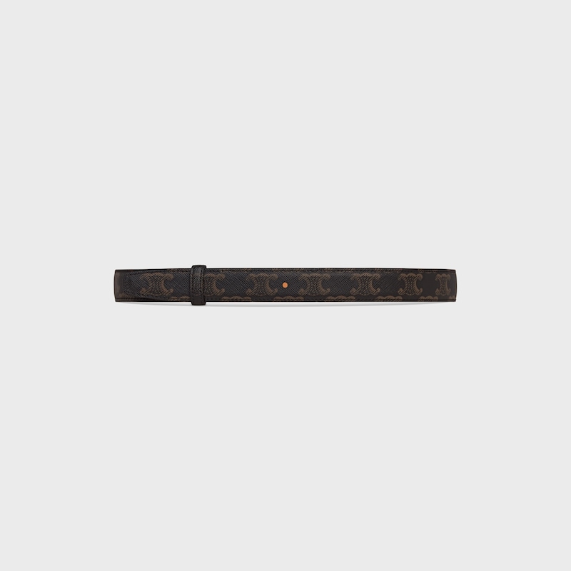 Reversible Strap 25MM IN Natural Calfskin and Triomphe Canvas - MIEL -  - 1 | CELINE