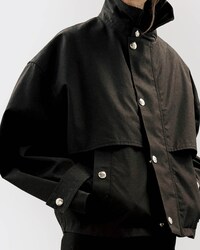 jacket IN waxed cotton - BLACK -  - 2 | CELINE