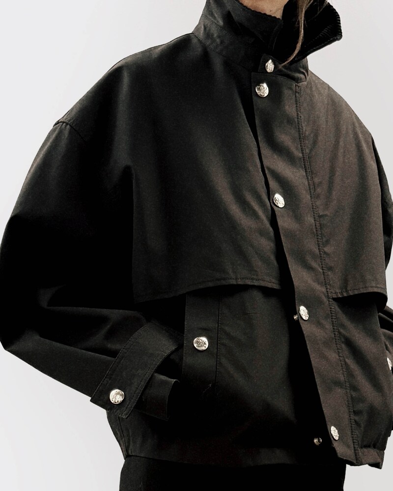 veste coton cir&eacute; - Noir -  - 1 | CELINE