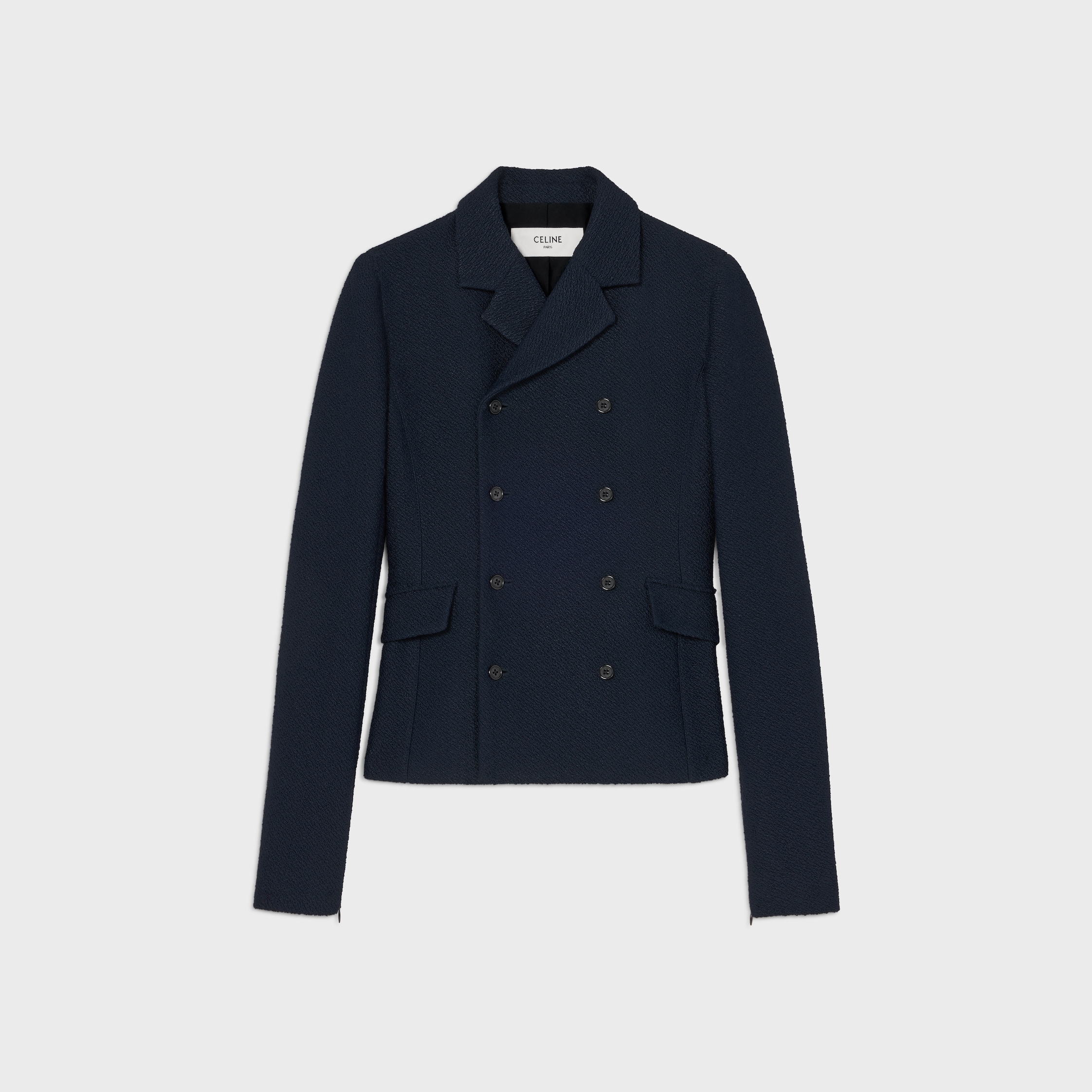 cavaliere jacket IN viscose and wool natté - NAVY | CELINE