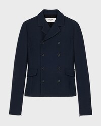 Chaqueta Cavaliere de viscosa y lana trenzada - AZUL MARINO -  - 1 | CELINE