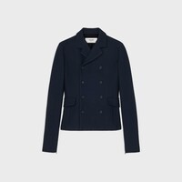 cavaliere jacket IN viscose and wool natté - NAVY -  - 1 | CELINE