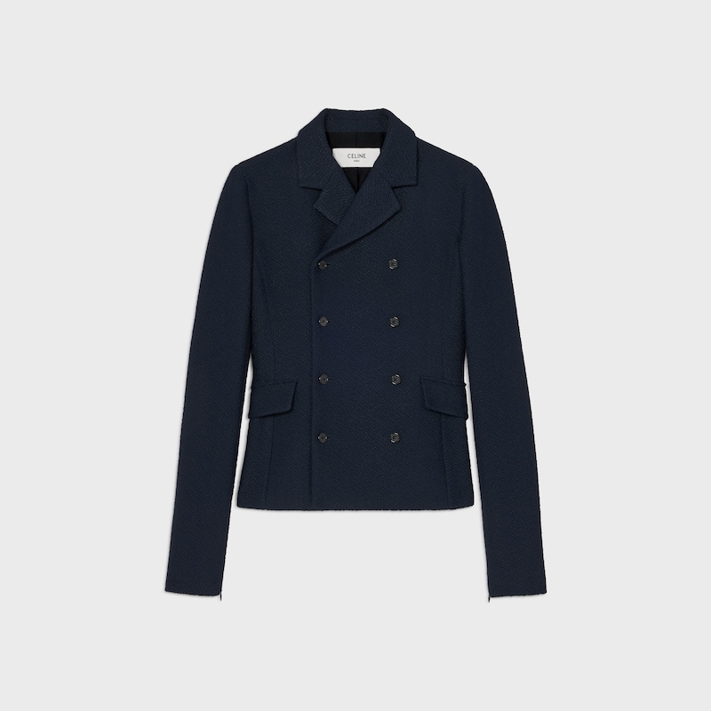 cavaliere jacket IN viscose and wool natté - NAVY -  - 1 | CELINE