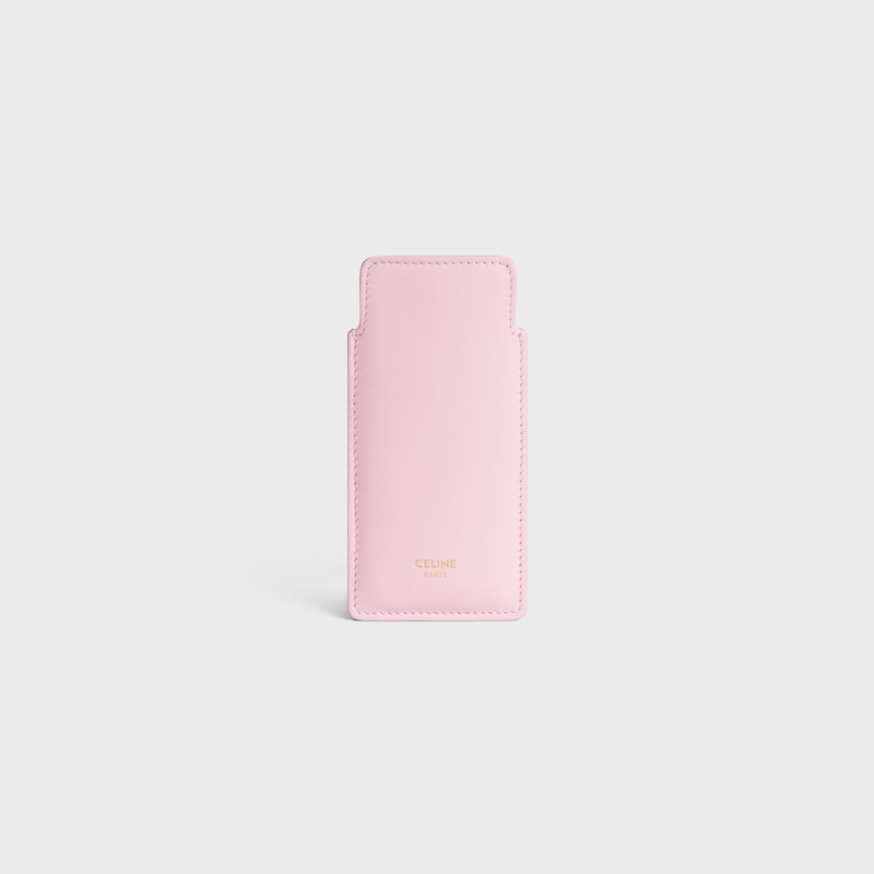 Small Hair Comb With Case in Smooth Calfskin - DIRTY PINK / SYRAH - BEAUTY ACCESSORIES - 1 | CELINE