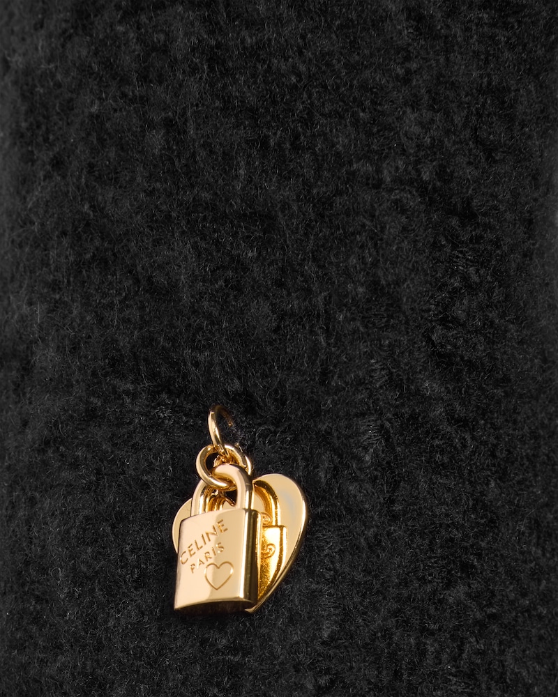 icone jacket IN cashmere and wool natté - BLACK -  - 1 | CELINE
