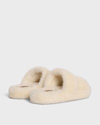 CELINE SLIDES TRIOMPHE EN Shearling - BEIGE/MARRON -  - 2 | CELINE