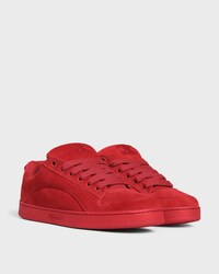 CELINE HUNTINGTON SNEAKER BASSE EN CUIR DE VEAU VELOURS ET MESH - ROUGE -  - 2 | CELINE