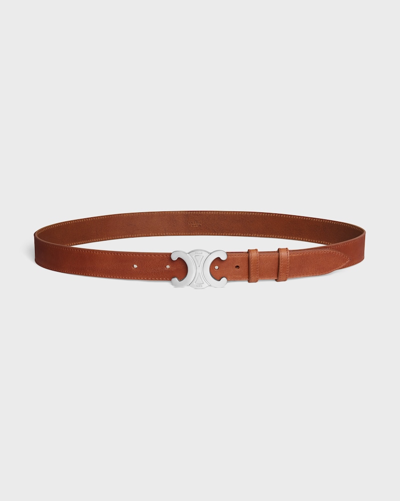Triomphe Belt 30MM IN Vintage Calfskin - CAMEL -  - 1 | CELINE