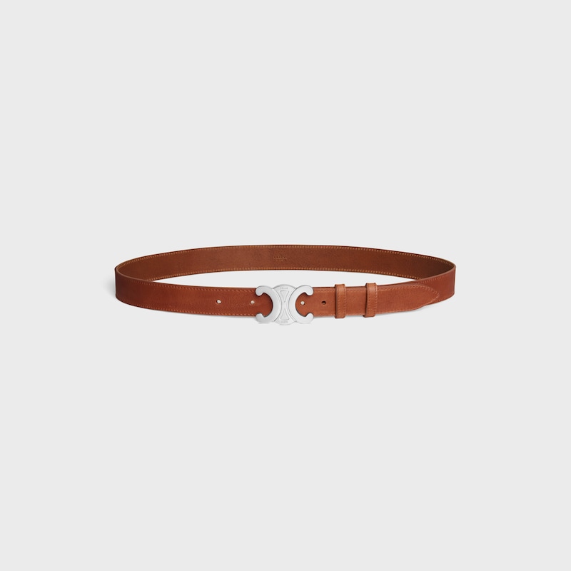 Triomphe Belt 30MM IN Vintage Calfskin - CAMEL -  - 1 | CELINE
