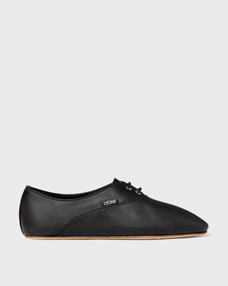 BALLET LACE-UP SHOE IN LAMBSKIN - BLACK -  - 1 | CELINE