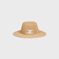 triomphe hat IN raffia - NATURAL / WHITE -  - 1 | CELINE