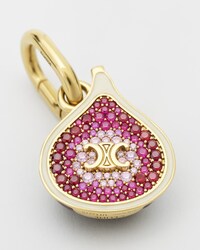 FIGURA CON CHARMS CELINE DE LATÓN CON ACABADO DORADO, ESMALTE Y STRASS - MORADO / CREMA / DORADO - CHARMS - 1 | CELINE