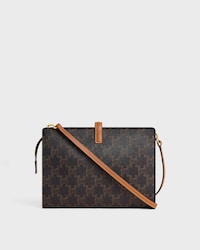 SMALL NOTE BOOK  IN triomphe canvas AND NATURAL CALFSKIN - MIEL - MINI BAGS - 2 | CELINE