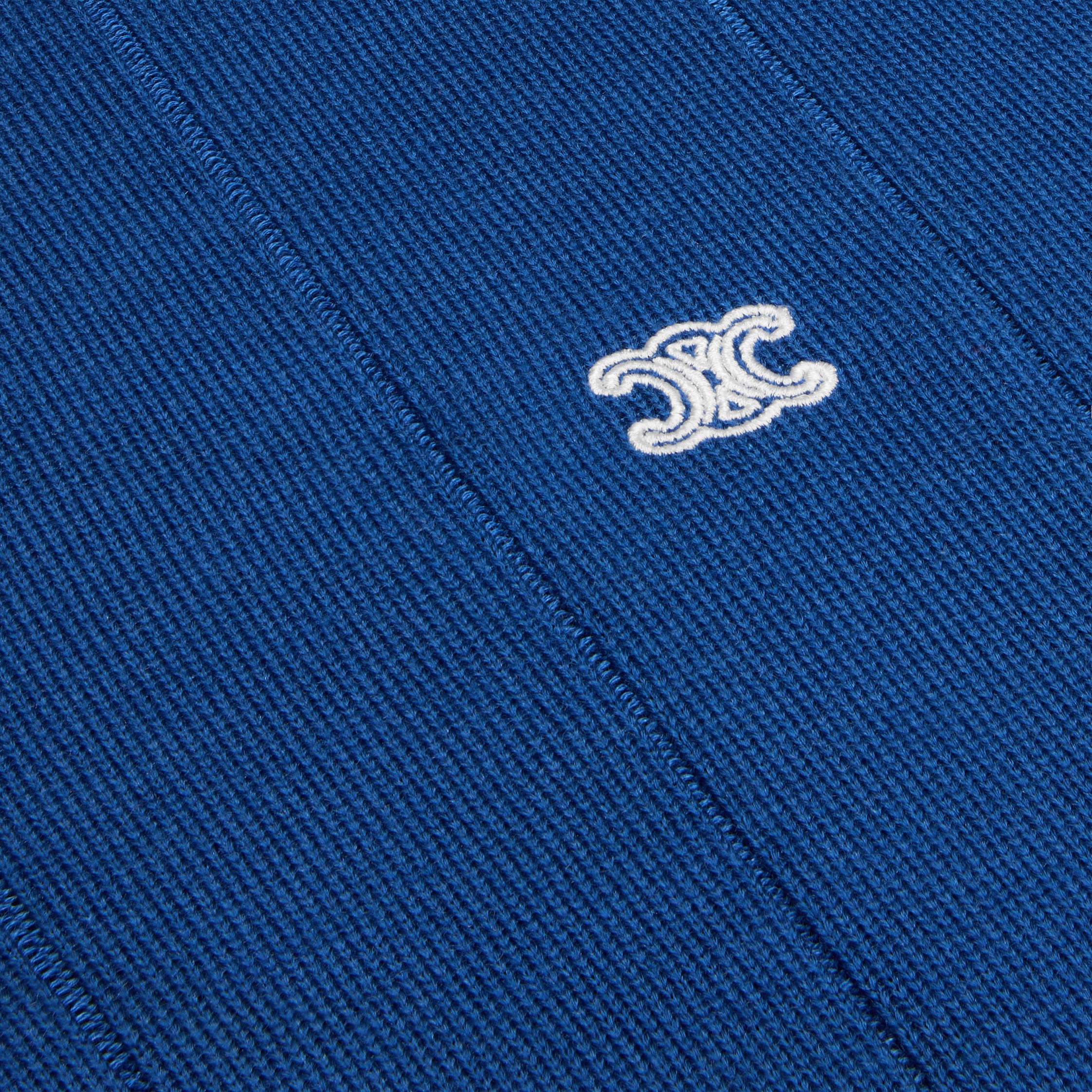 polo IN FINE SILK AND COTTON - BLUE | CELINE