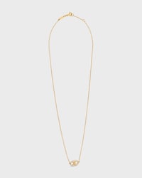 Maillon Triomphe Necklace in Yellow Gold and Diamonds - Yellow Gold & White - NECKLACES - 2 | CELINE