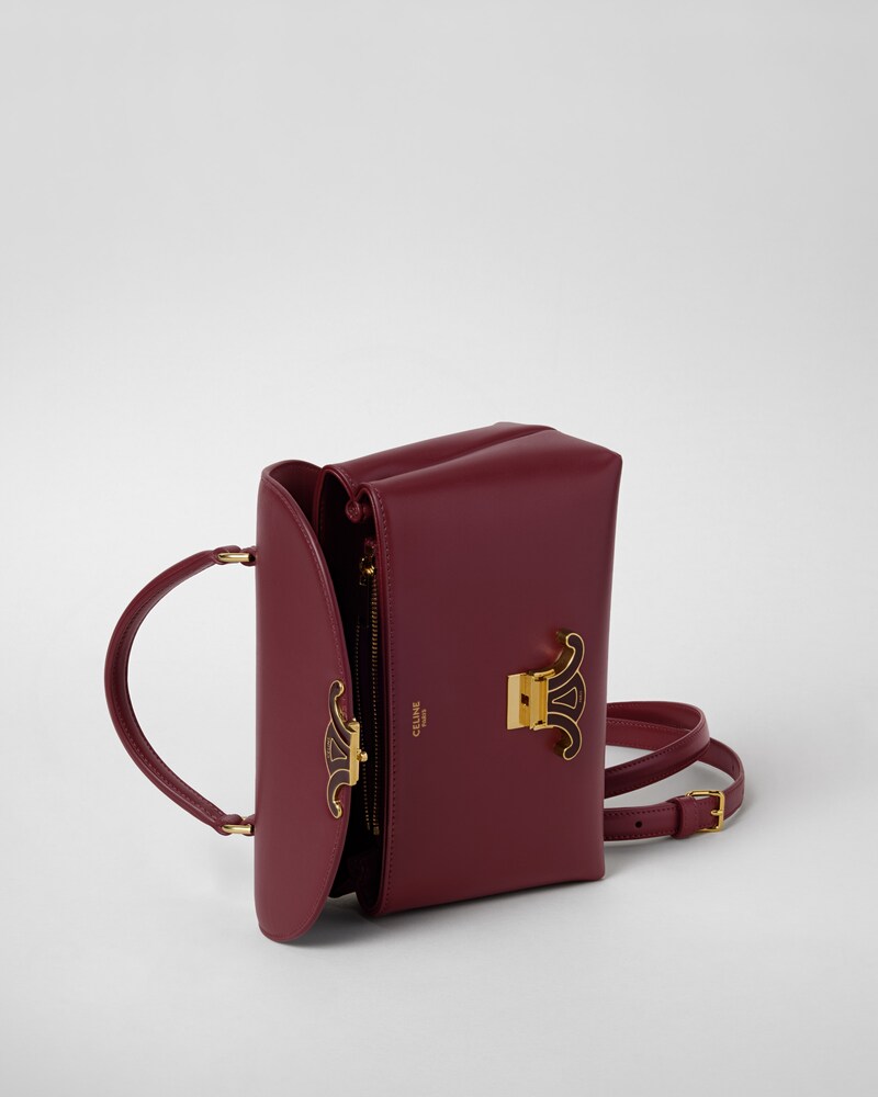 TEEN NINO BAG IN SMOOTH SATINATED CALFSKIN WITH ENAMEL CLOSURE - SYRAH - EVENING - 1 | CELINE