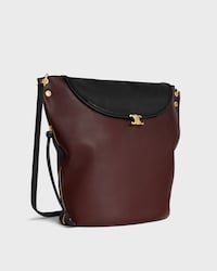 BUCKET SOFT TRIOMPHE IN SUPPLE SHINY LAMBSKIN - DARK BROWN / BLACK - SOFT TRIOMPHE - 2 | CELINE
