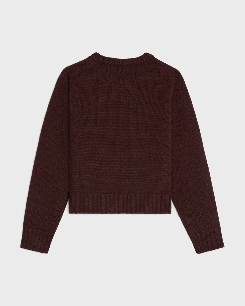 pull col rond cachemire seamless - MARRON -  - 1 | CELINE